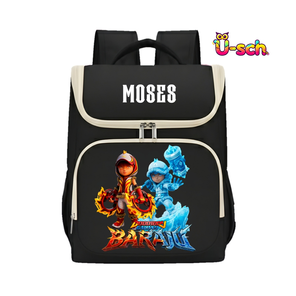 Tas Ransel Anak Motif Gambar Boboiboy Galaxy Baraju Fusion Nova Dan Blizzard Gratis Custom Nama Sabl