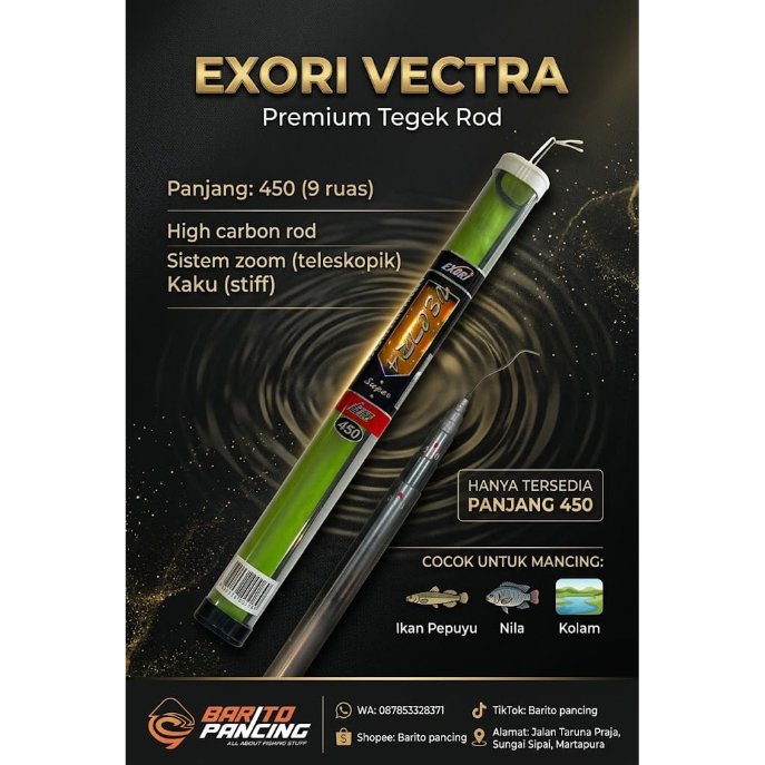 Tegek Exori VECTRA 450 joran tegek  nila/pepuyu