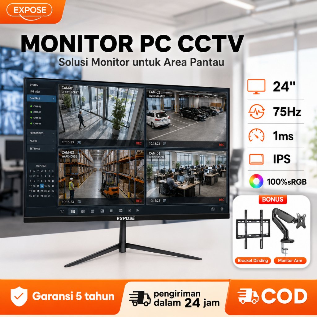 Monitor PC 19 Inch Monitor Arm Gaming Monitor 75HZ 1080P For PS5 Flat Monitor With HDMI VGA LCD