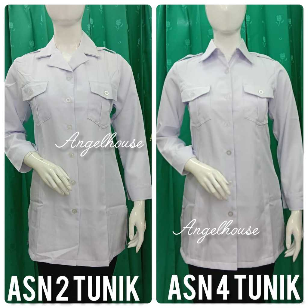 BAJU (VERSI TUNIK) ASN PUTIH/ PPPK / GURU / PNS PREMIUM