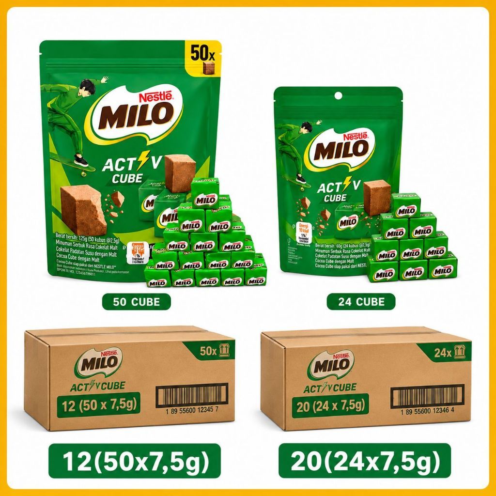 Grosir Milo Cube Isi 25 / Isi 50 - Grosir Murah