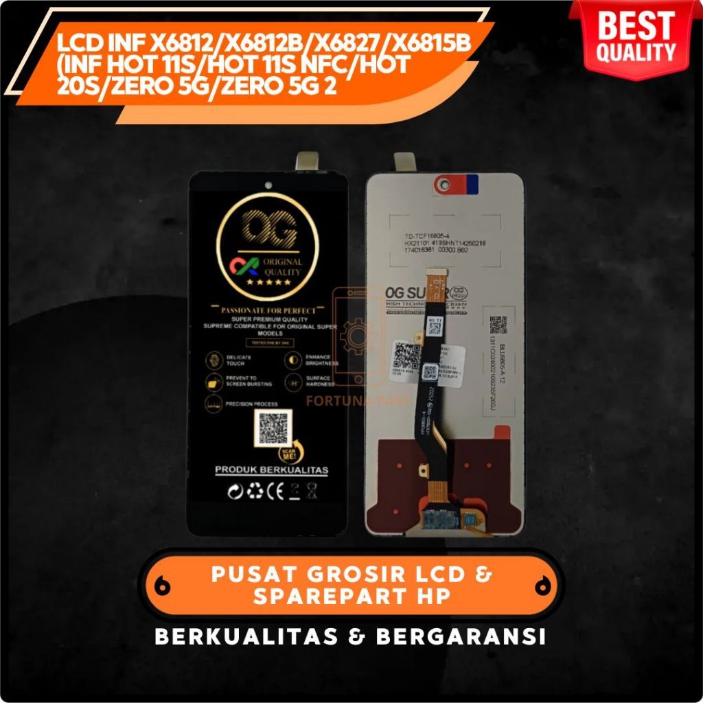 LCD INFINIX HOT 11S NFC X6812 X6812B / LCD INFINIX ZERO 5G X6815 X6815D / LCD INFINIX HOT 20S X6827