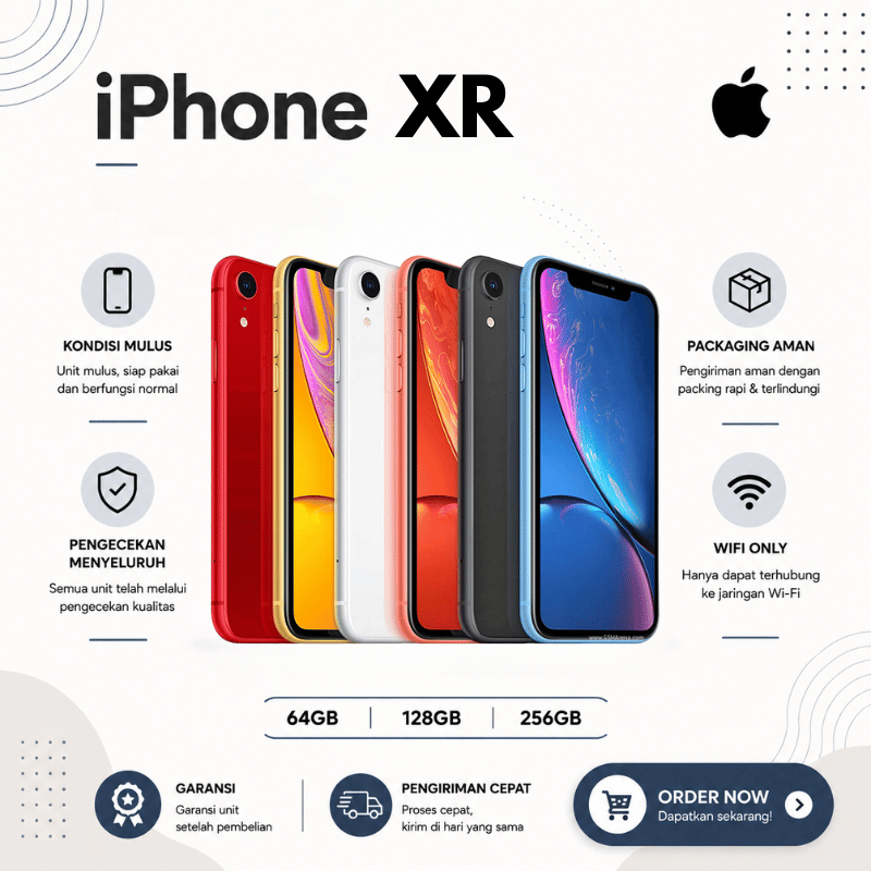 APPLE IPHONE XR 64GB/128GB WIFIONLY SECOND 128GB/64GB INTER SECOND ORIGINAL 100%