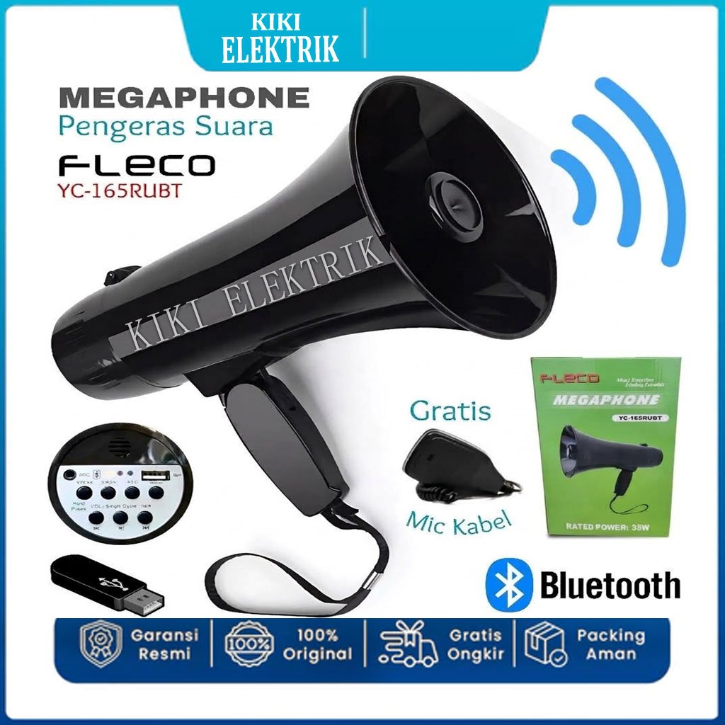 TOA Bluetooth Fleco YC-165RUBT Pengeras Suara Bluetooth Fleco YC 165RUBT - Megaphone Bluetooth - Meg