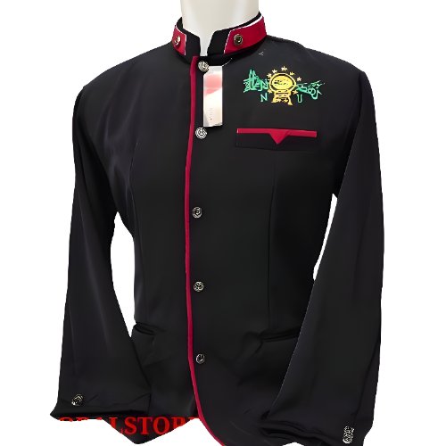 Jasko Bordir Logo NU Terbaru 2026 Warna Hitam Hijau Putih Lengan Panjang Bahan High Twis Tebal Lembu