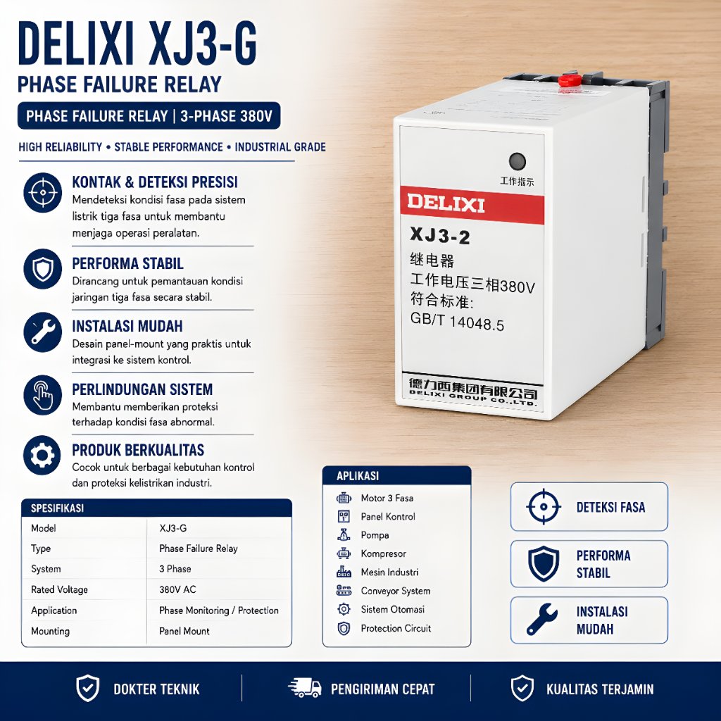 DELIXI XJ3-G AC 380V Pump motor phase loss phase protector