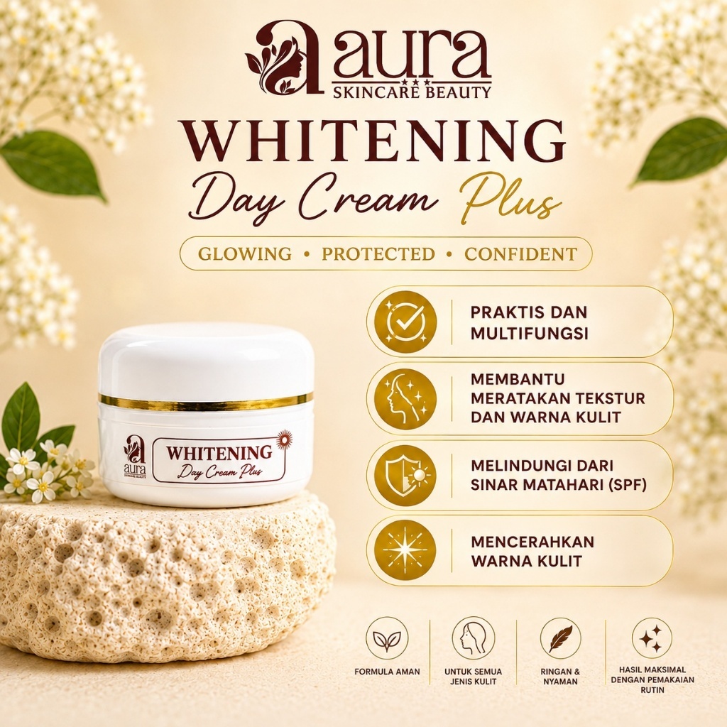 AURA SKINCARE DAY WHITENING (Untuk Kulit Normal/Flek)