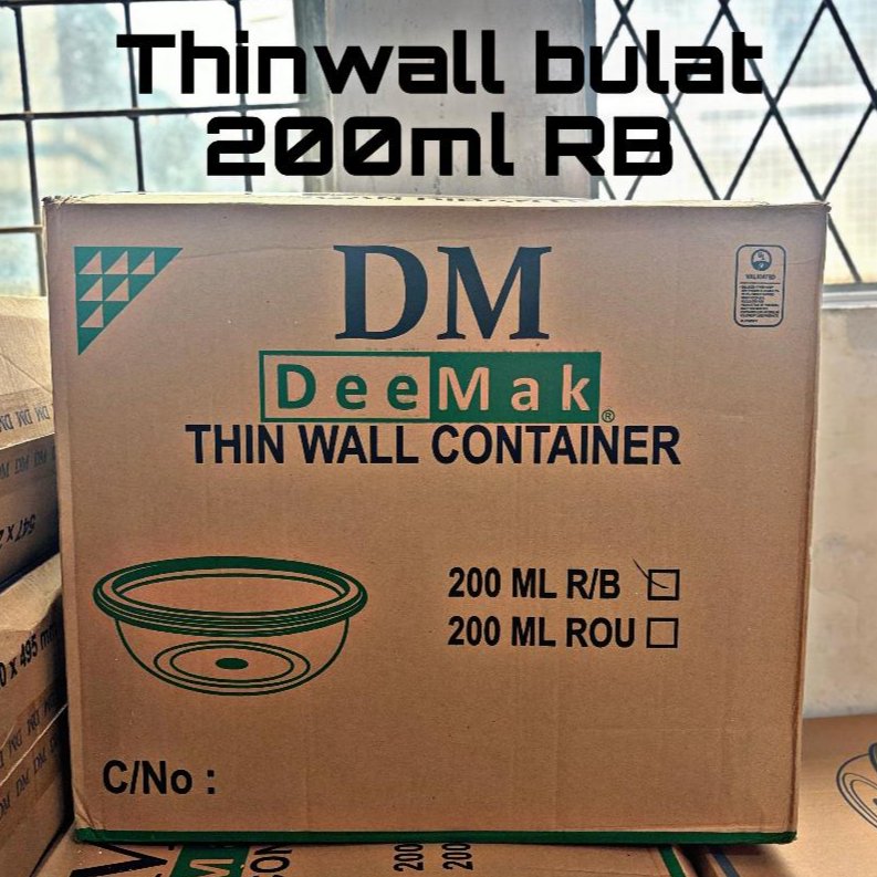 THINWALL BULAT MEREK DM MANGKOK PLASTIK 200ml 1 DUS GROSIR DAN BERKUALITAS