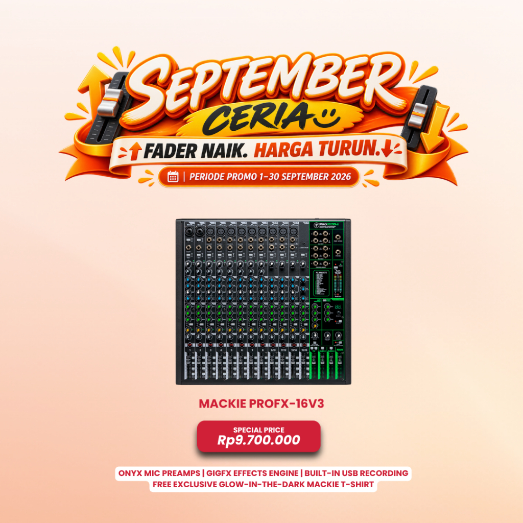 MACKIE ProFX16v3 16-Channel Professional Analog Mixer with USB