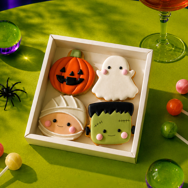 Spooky Box Halloween Cookies – (isi 4 cookies) Kukis Halloween / Kue Halloween / Icing Cookies / Dec