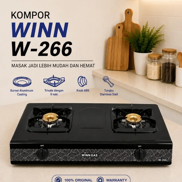 KOMPOR WINN 2 TUNGKU W-266 BLACK