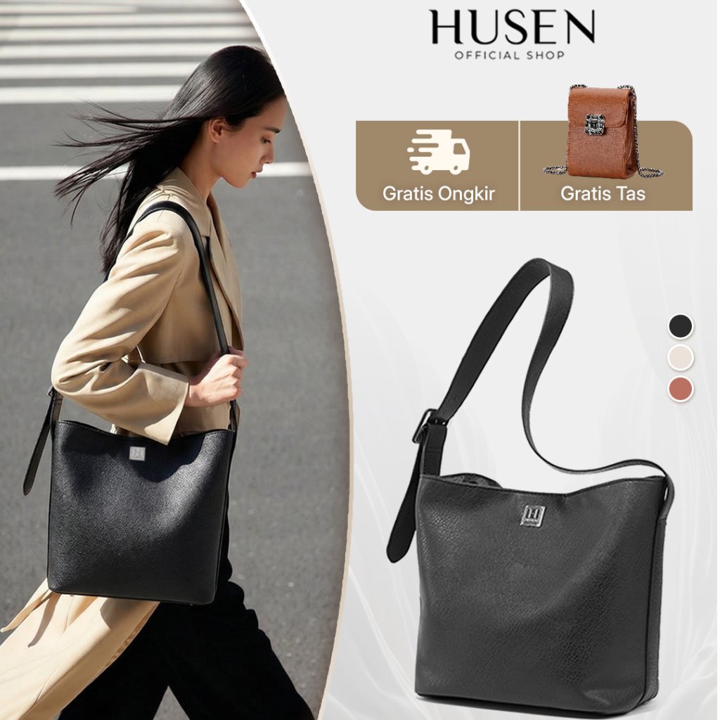 HUSEN Tas Wanita Viana Bag Shoulder Bag Tas Totebag Kuliah Wanita Kapasitas Besar