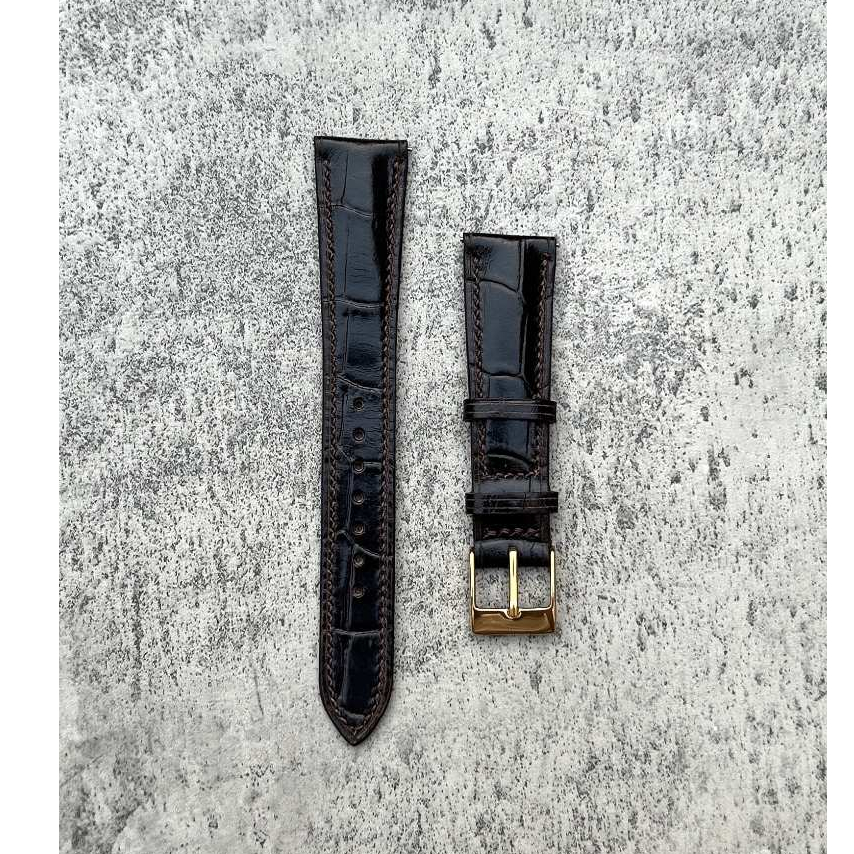 HNMD Italian Croco Leather Embossed Contour Watch Strap