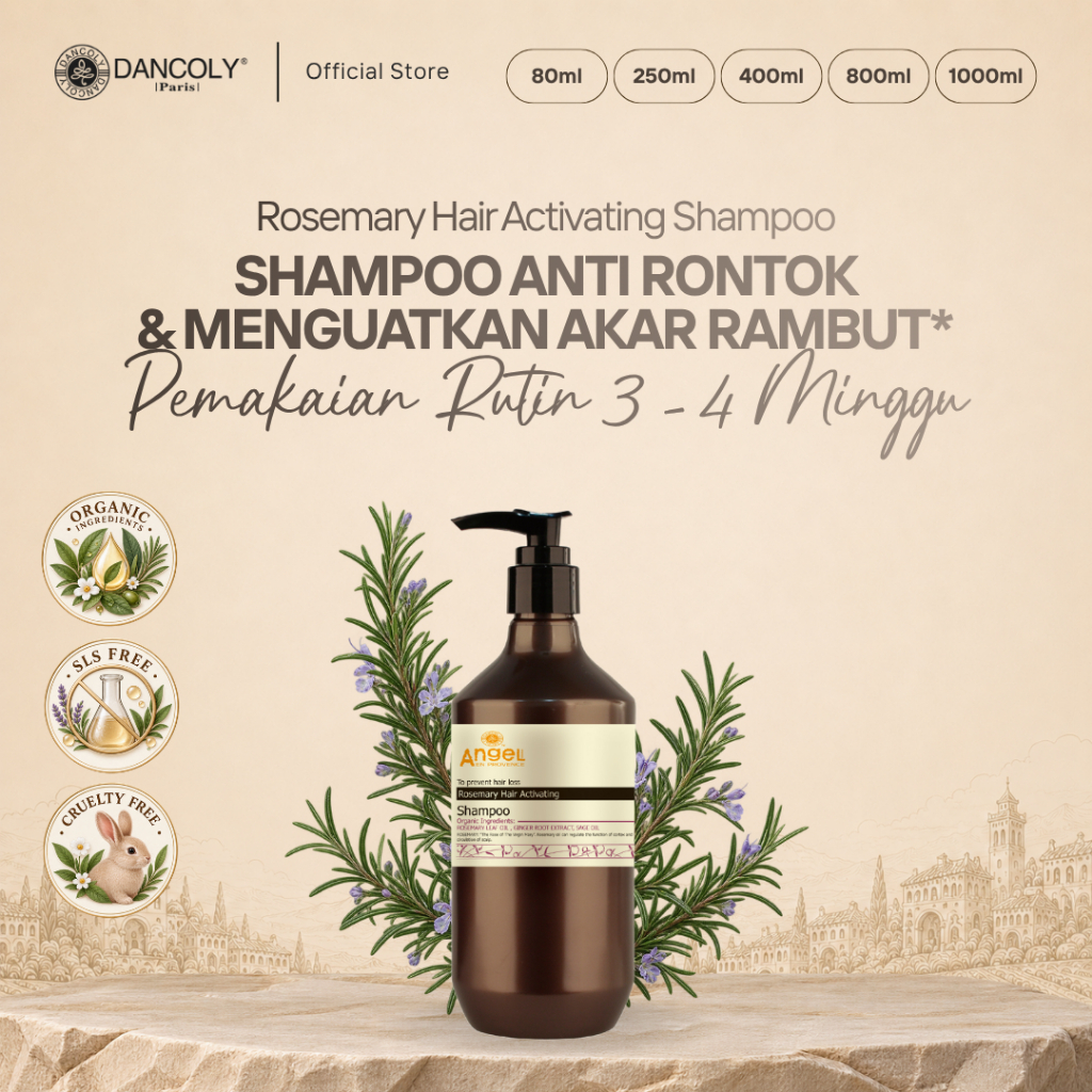Dancoly Rosemary Hair Activating Shampoo to Prevent Hair Loss | Shampoo Anti Rontok | Shampoo untuk 
