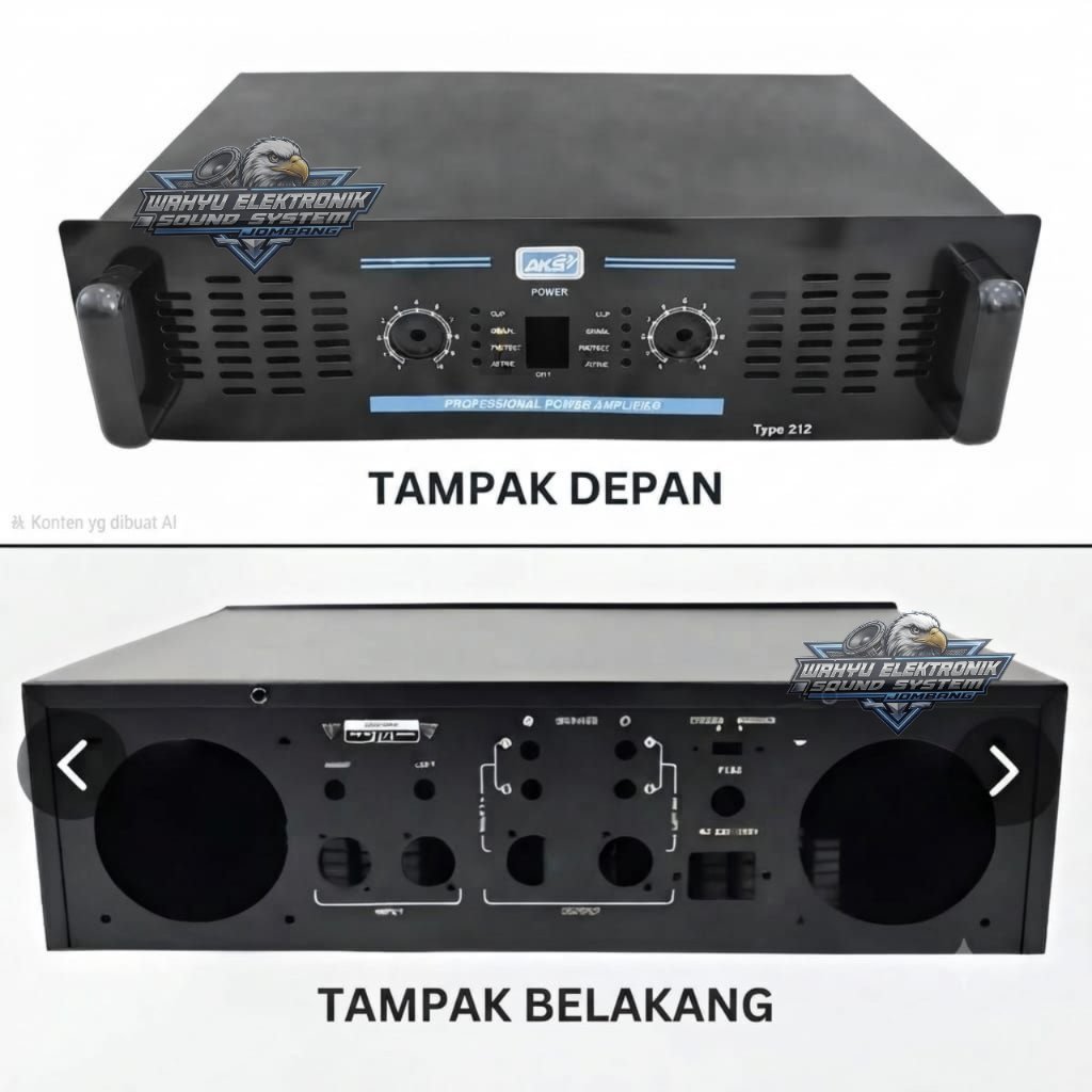 Bok Power Amplifier 212 / Box Power 2 Chanel Bahan Plat Besi Tebal Berkualitas
