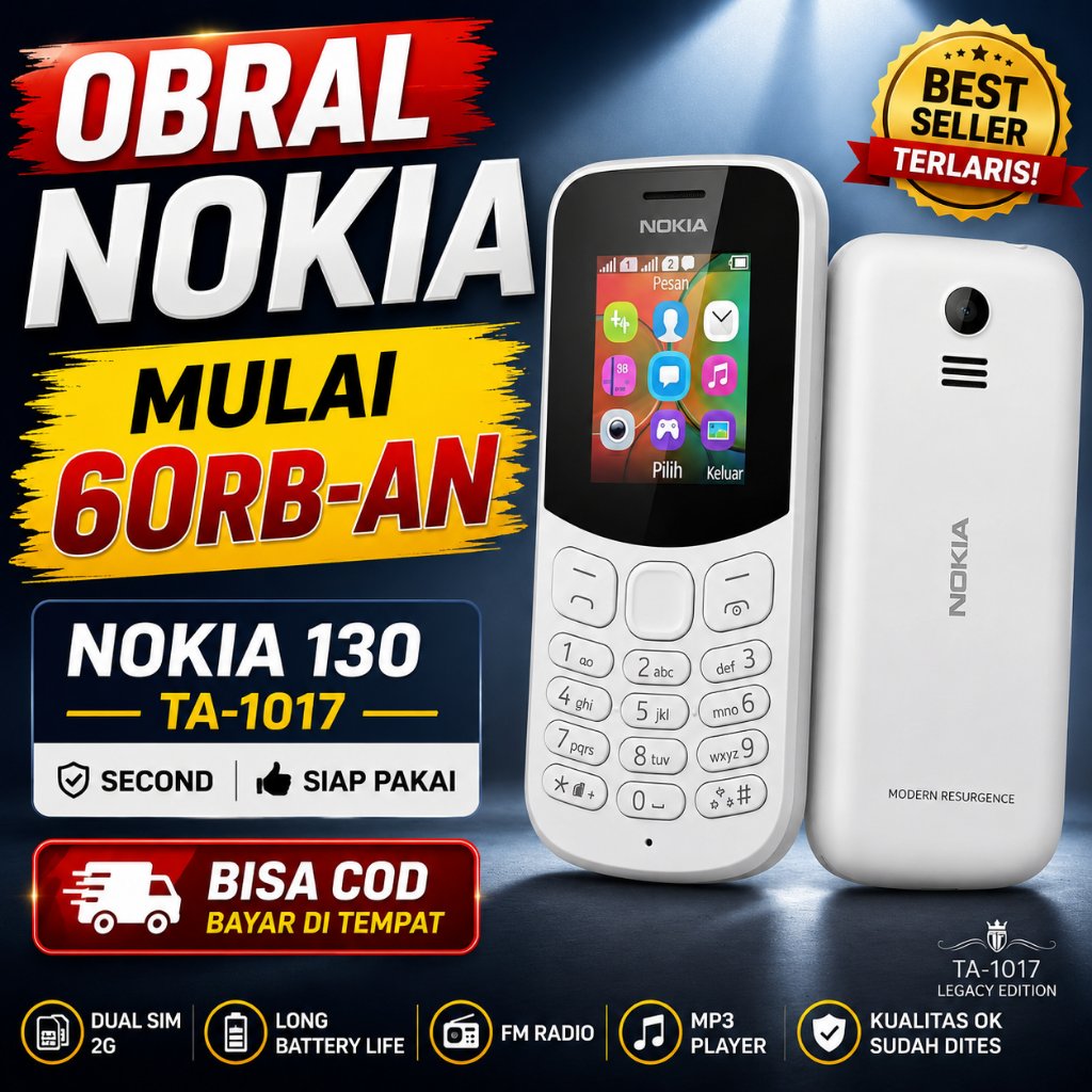 HP Nokia Jadul Second Original Siap Pakai | Nokia 110 130 105 215 | HP Nokia Murah Normal Siap Pakai