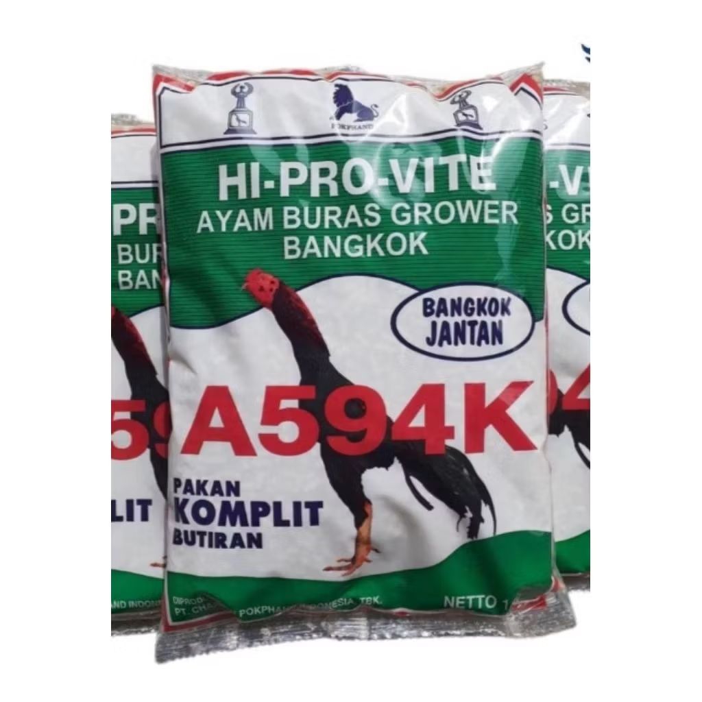 Pur/Por/Voer 594 Pakan Ayam Bangkok/Aduan Dewasa 1kg/1L