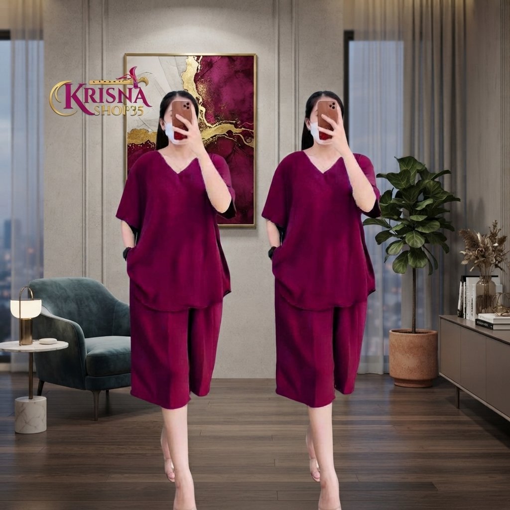 SETELAN ANDIN POLOS PREMIUM WANITA//ONE SET ANDIN JUMBO TERBARU