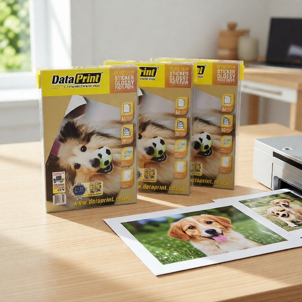 PAPER DATA PRINT STICKER GLOSSY / KERTAS FOTO DATA PRINT STICKER