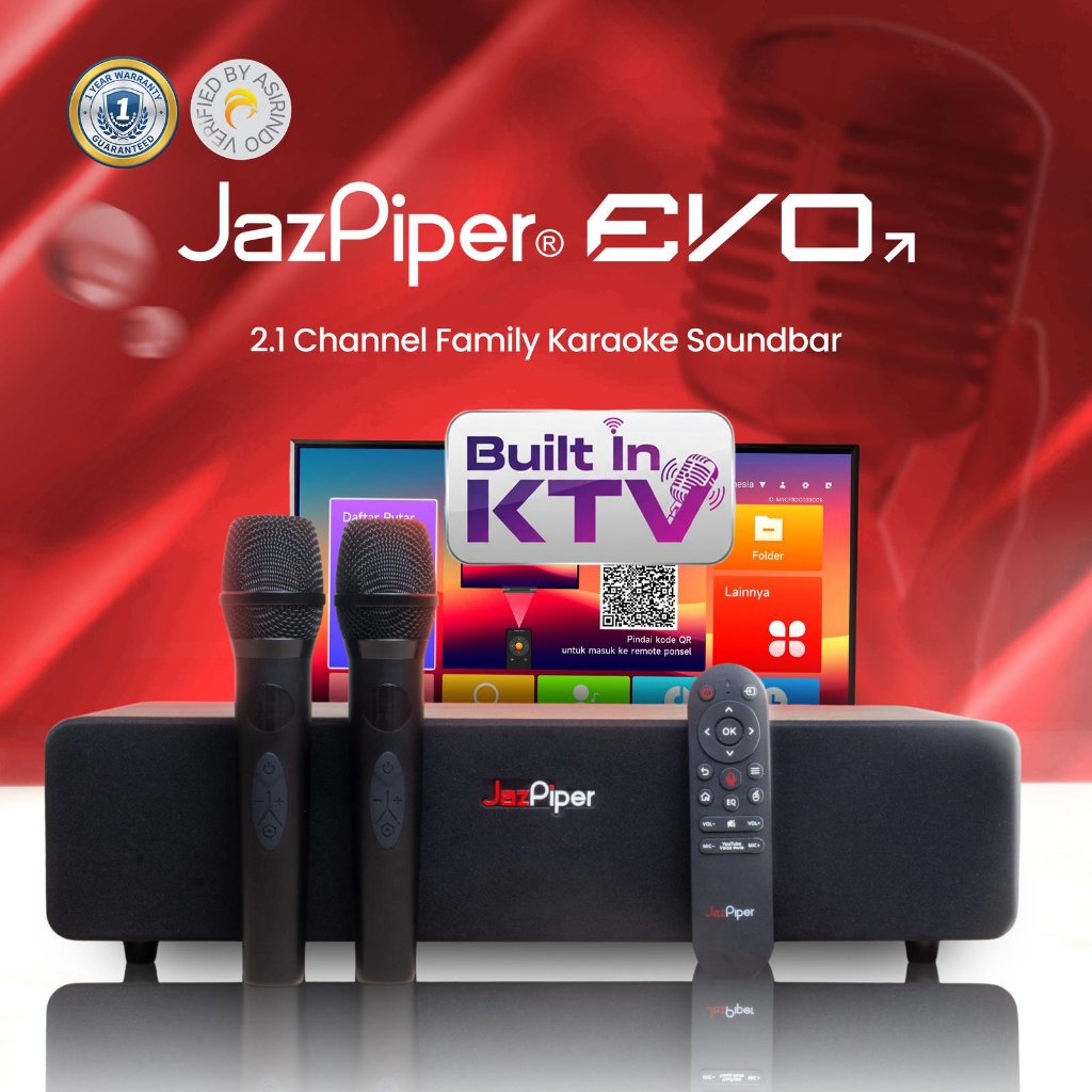 Jazpiper EVO / Jazpiper-EVO Home Karaoke Set Praktis / Family Karaoke Set / Alat Karaoke Rumahan ORI