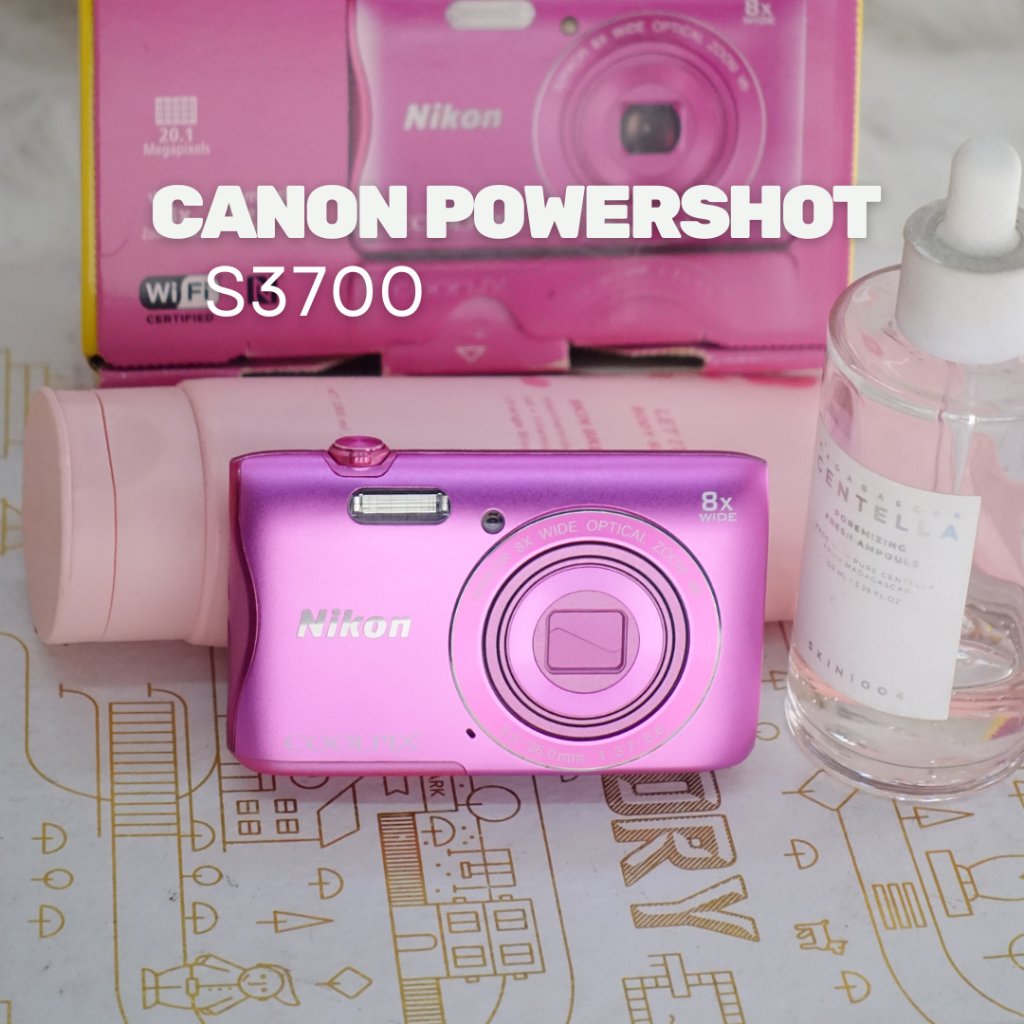 NIKON COOLPIX S3700 PINK FULL BOX EDITION DIGICAM — KAMERA POCKET AESTHETIC