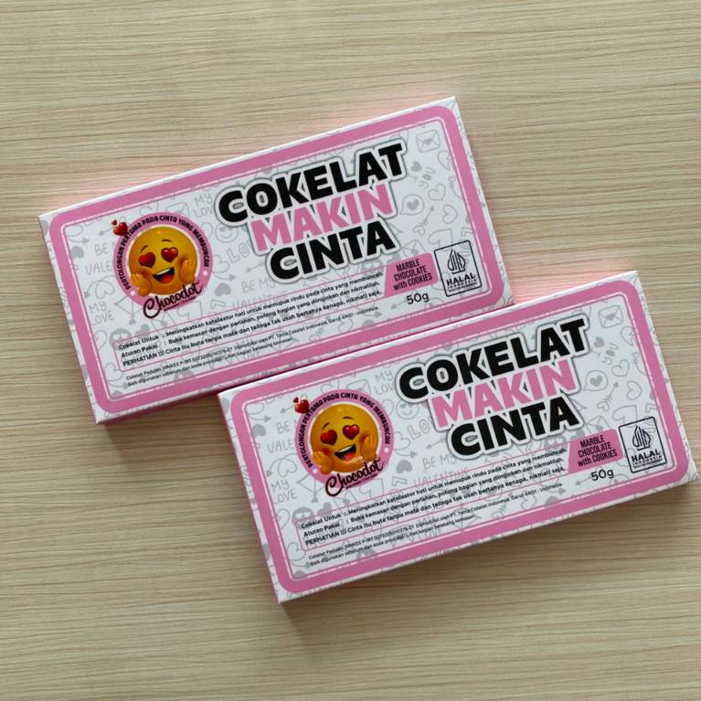 Cokelat Makin Cinta Asli Cokelat Isi Dodol 50gr Original Chocodot Khas Garut
