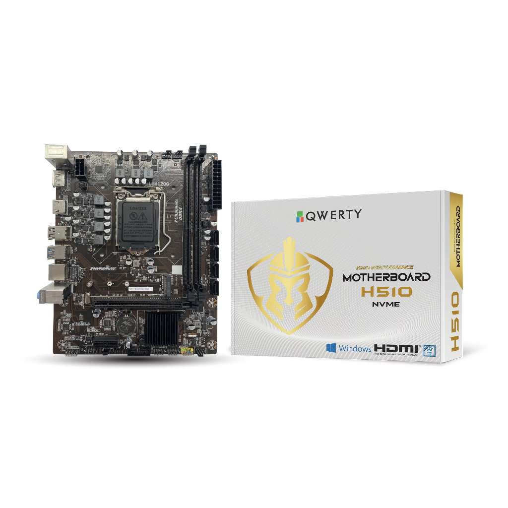 Qwerty Motherboard H510 Micro ATX, MATX - MOBO H510M NVME, SATA III, HDMI, VGA, USB