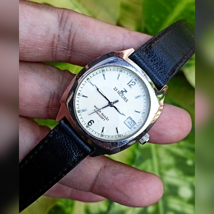 25 HOURS A25C-202 Silver Watch Original Second | Jam Tangan Pria Preloved