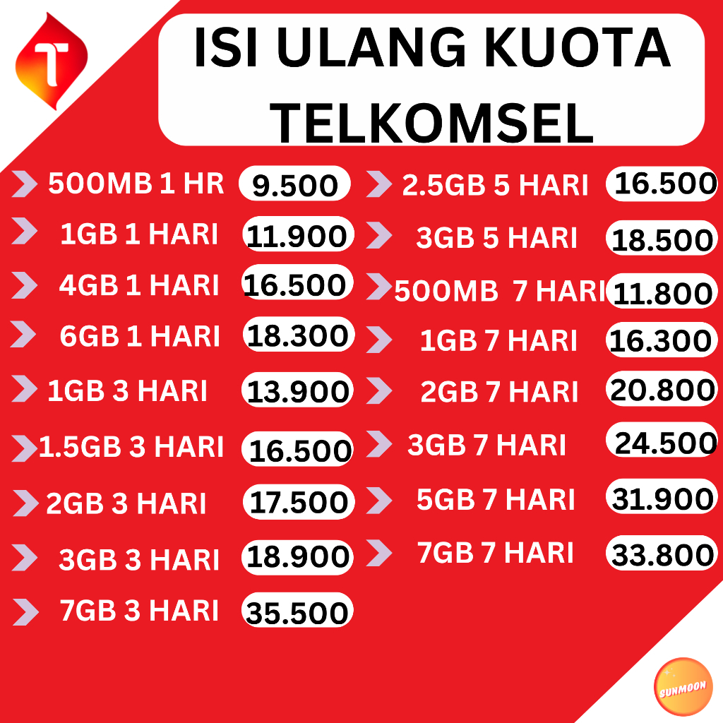 INJECT Paket Data Kuota Internet Telkomsel Harian Mingguan