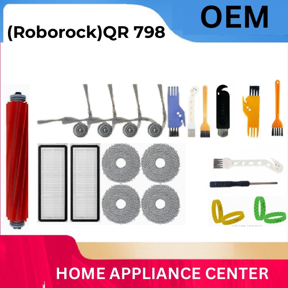Roborock QR 798 Robot Vacuum and Mop Putih 10000Pa LiDAR