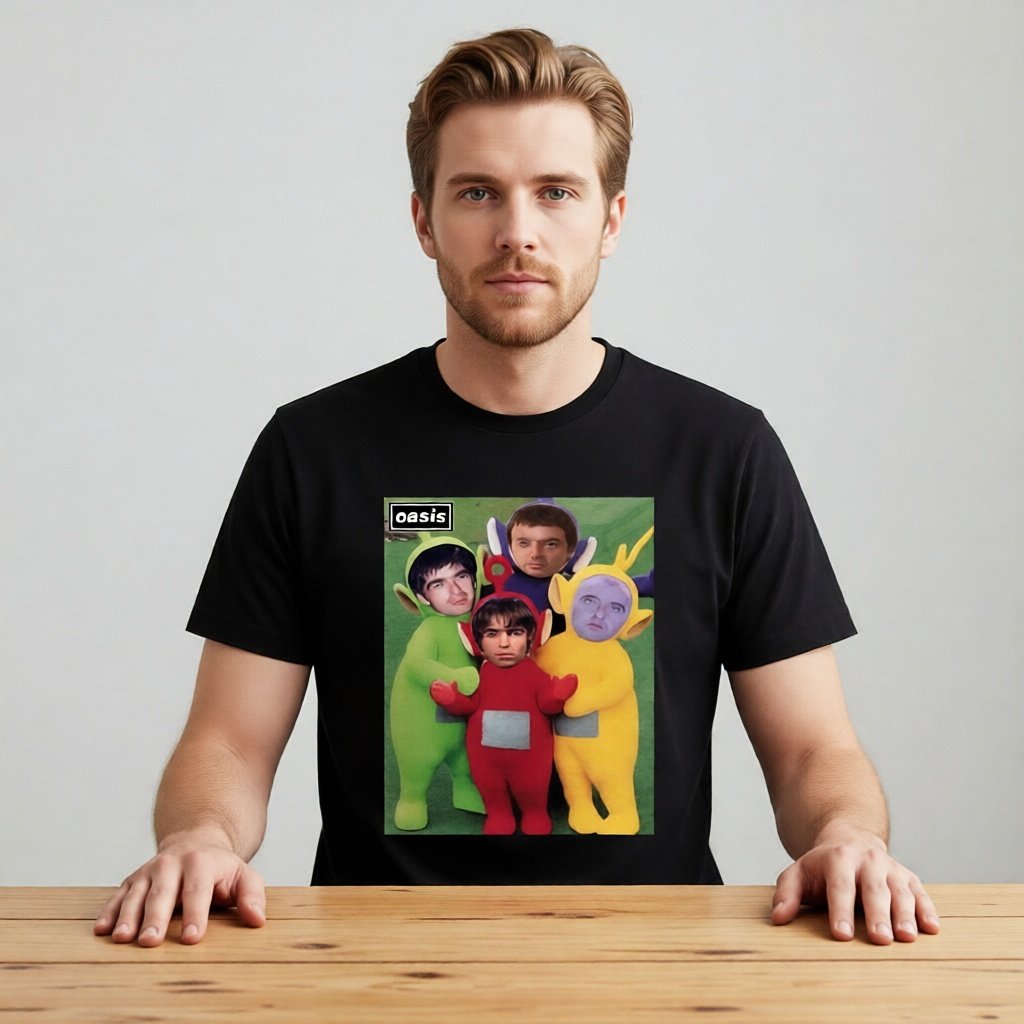 Kaos Baju Tshirt Pria Laki Cowok Cewek Perempuan Unisex Dewasa Band Oasis Liam Noel Gallagher Teletu