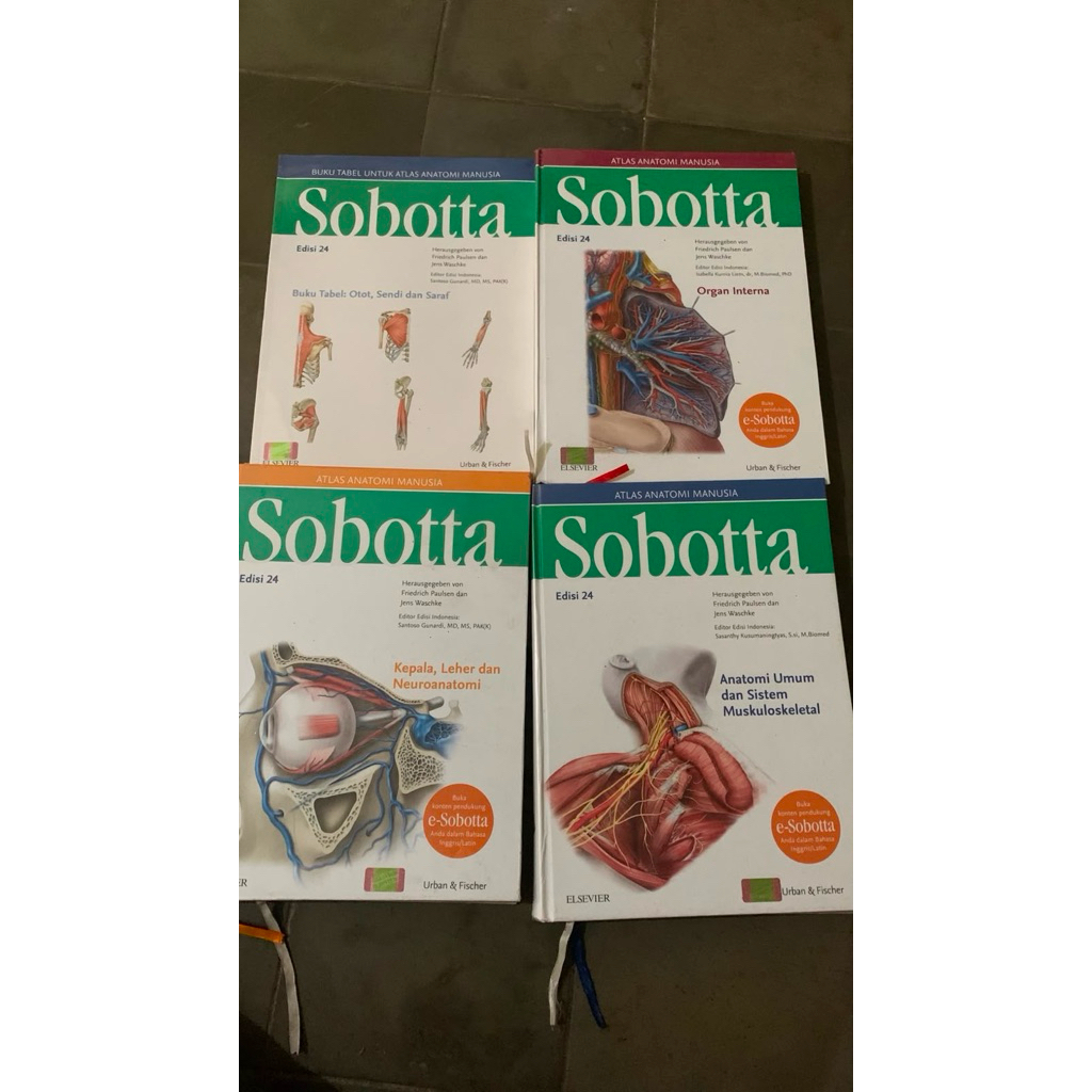 PRELOVED - Sobotta Atlas Anatomi Manusia Edisi 24 4 Jilid Ilustrasi 675 Hardcover Bahasa Indonesia