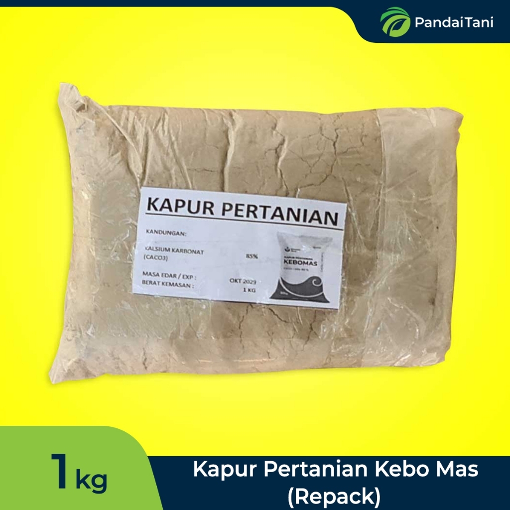 PUPUK KAPUR PERTANIAN KAPTAN DOLOMIT DOLOMITE KEBOMAS REPACK 1 KG