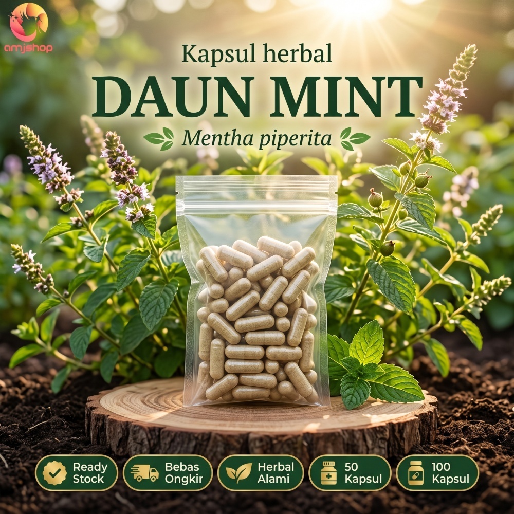 Kapsul curah herbal daun mint kapsul herbal diet