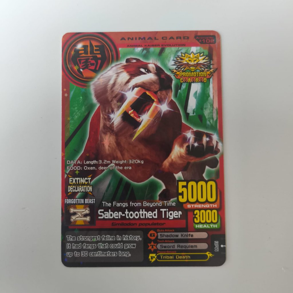 Kartu Animal Kaiser Saber-toothed Tiger (Promotion Card) ORI