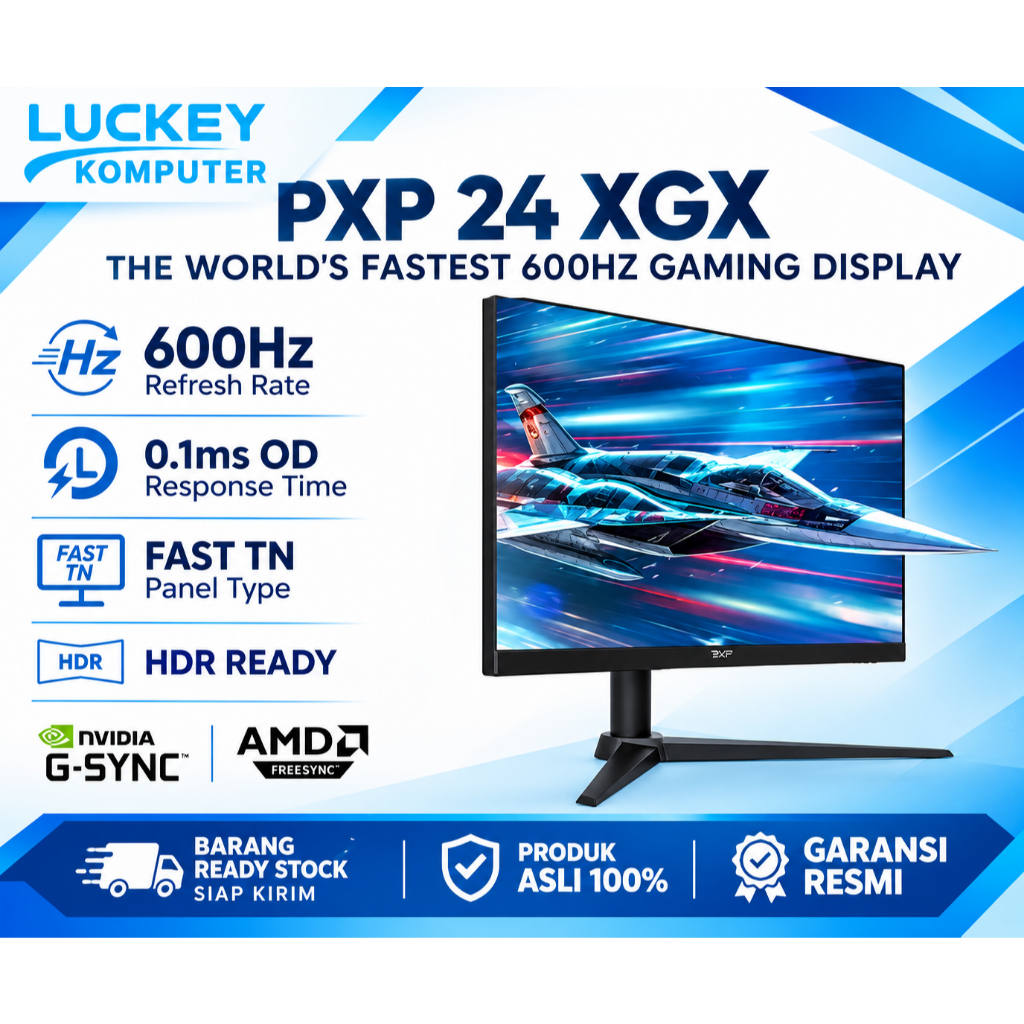Armaggeddon PXP 24 XGX Monitor Gaming 24 Inch FHD 600Hz HDR Fast TN Black Garansi 3 Tahun