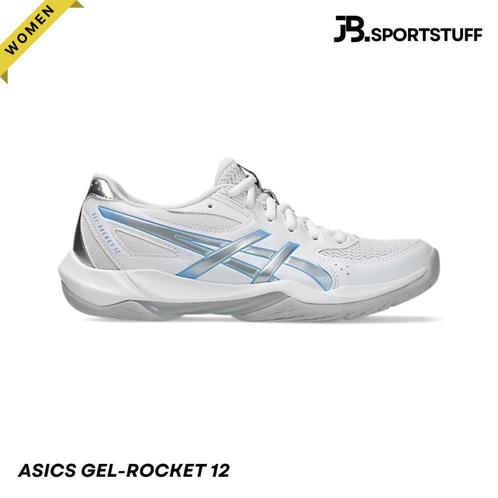 ASICS SEPATU INDOOR COURT GEL ROCKET 12 1072A119-105 ORIGINAL 100% / SEPATU TENIS MEJA BADMINTON VOL