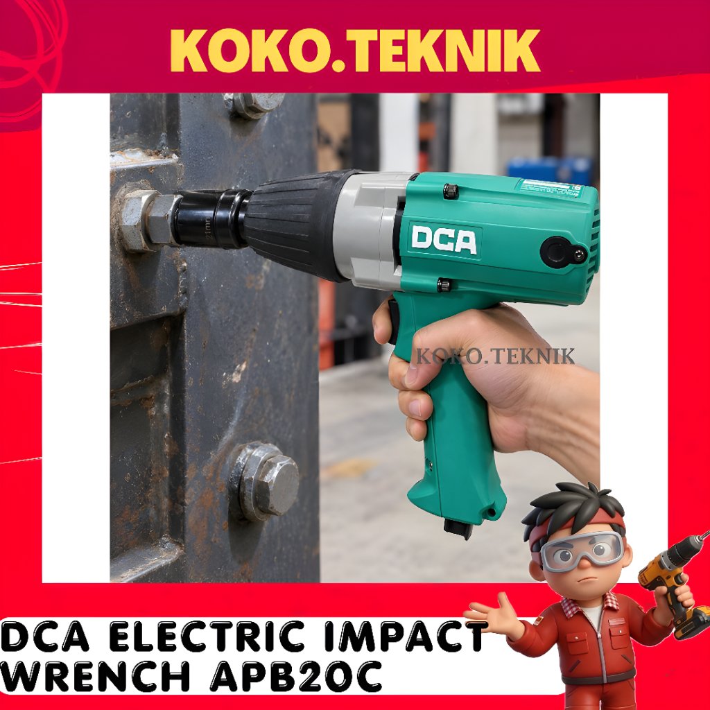 DCA ELECTRIC IMPACT WRENCH APB20C MESIN PASANG BAUT PEMBUKA BAUT LISTRIK PORTABLE
