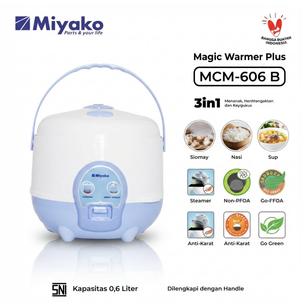 Magicom rice cooker miyako 0,6 liter 606A 606B