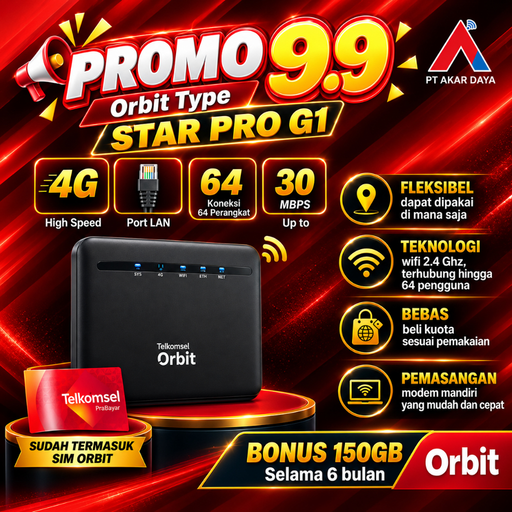 ORBIT STAR PRO G1 - MODEM ORBIT TELKOMSEL PRO G1