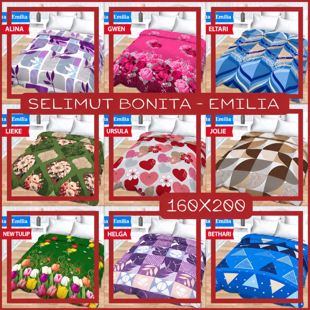 Selimut Bonita - Emilia Ukuran 160 x 200