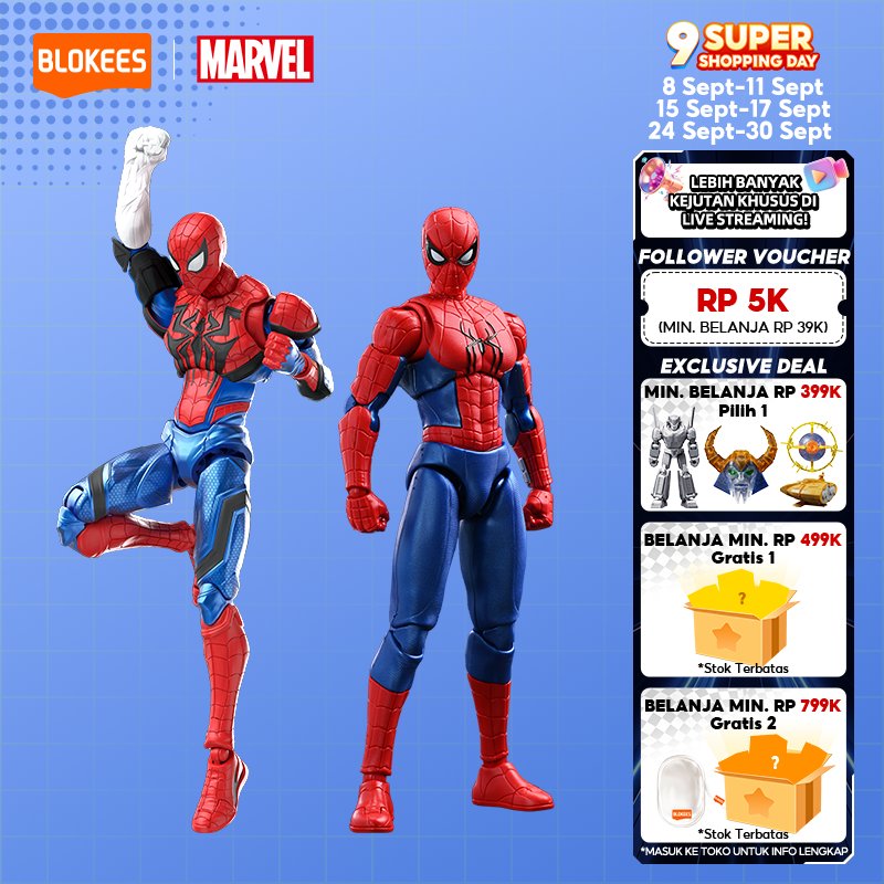 BLOKEES Marvel Rivals Champion Class - CC06 Spider-Man/CC07 Venom/s(CC13)Spider Man 13 | Plastic Mod