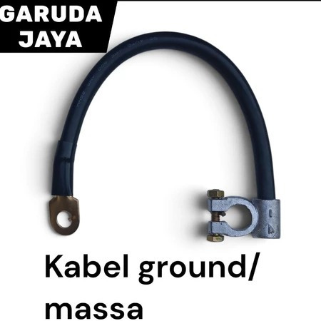 KABEL GROUND MASSA Merek GARUDA JAYA dengan KLEM Untuk Mobil Rangkaian AKI 24 Volt