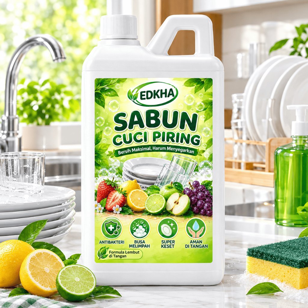 EDKHA - Sabun Cuci Piring Jeruk Nipis Dan Lemon Jerigen 1 Liter