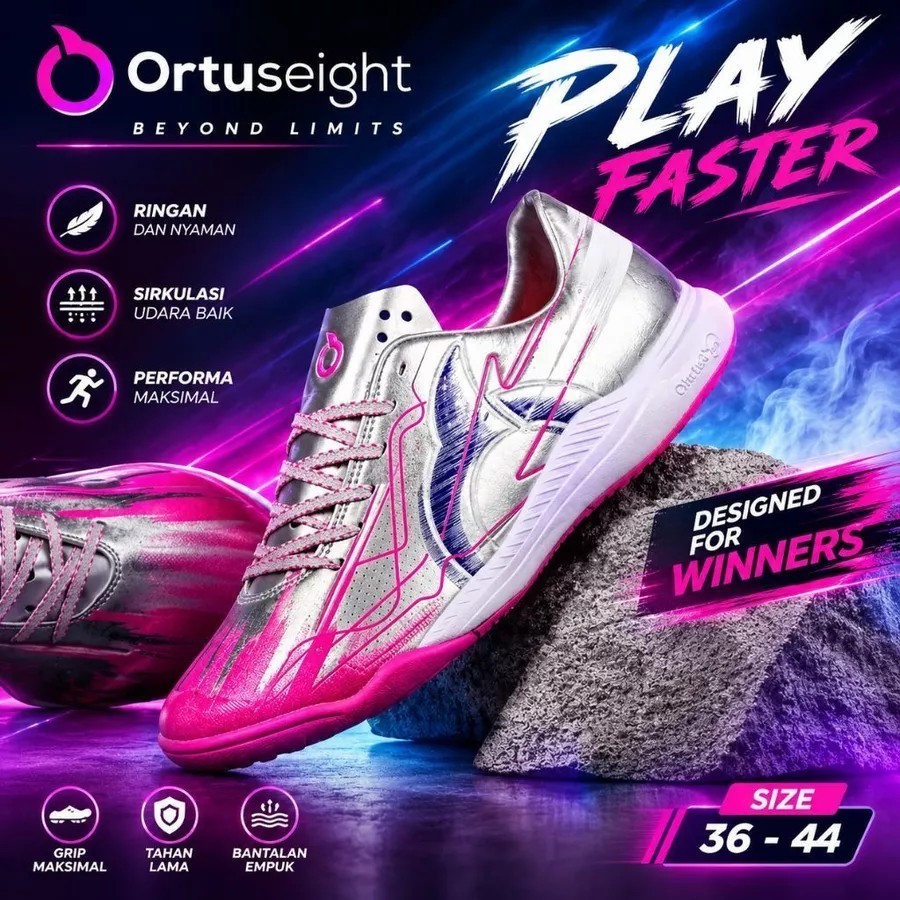Sepatu Futsal Ortuseight Catalyst Legion V5 IN - Desain Stylish, Sol Karet Tahan Lama, Kualitas Orig