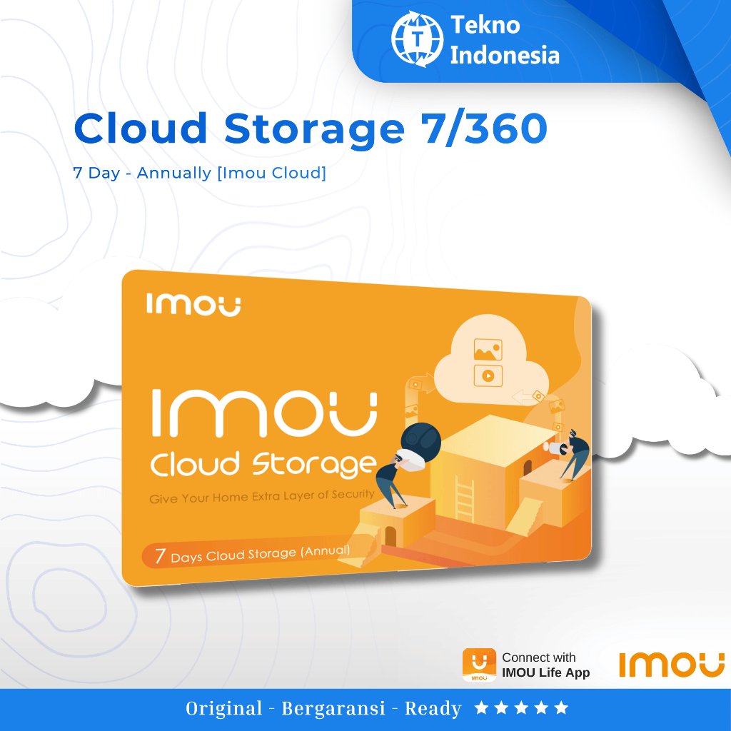 IMOU Cloud Storage Annually 1 Year Tahun Playback 7 days hari 365/7 Perekaman CCTV