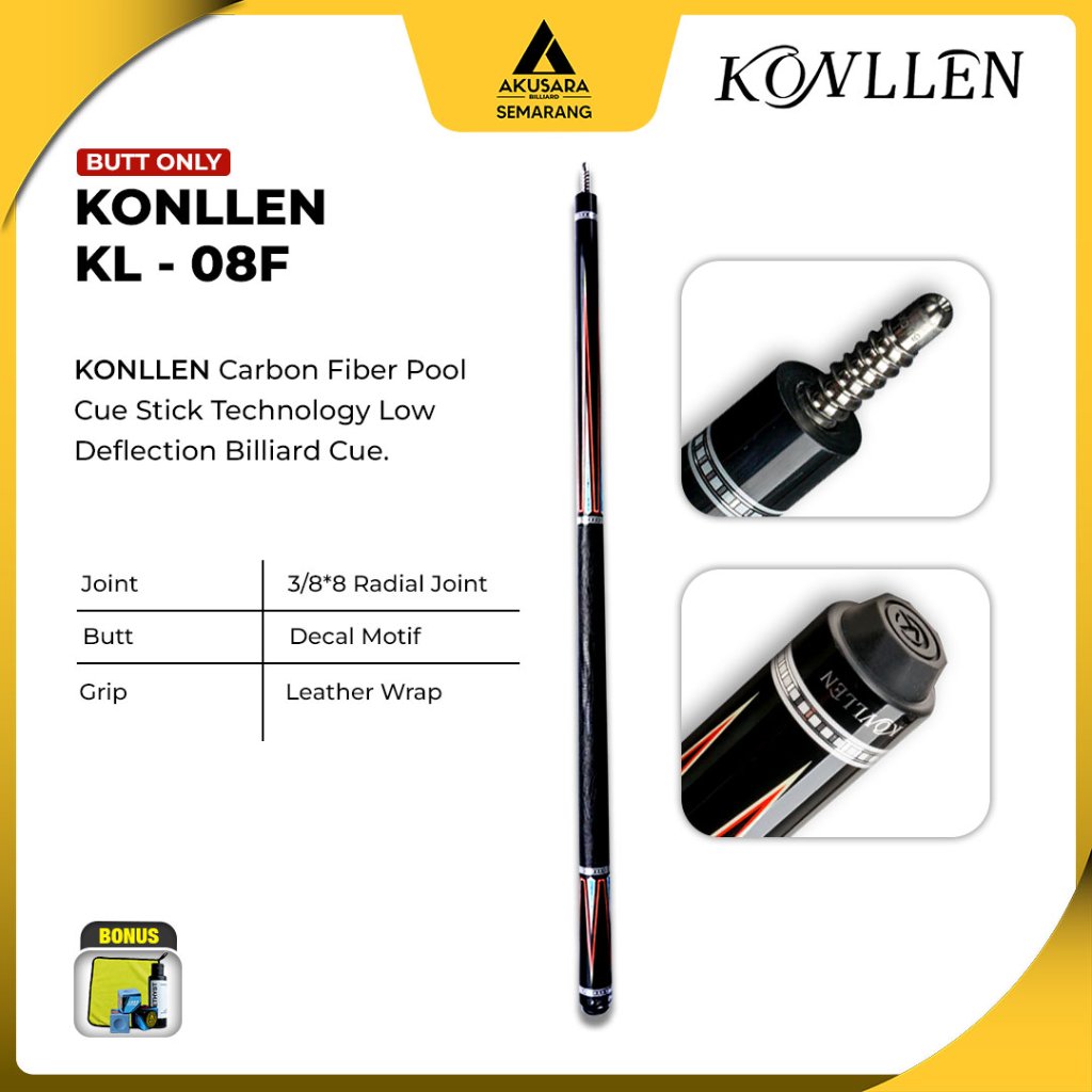 Stik Billiard Butt Only Konllen Series Cue Stik Billiard