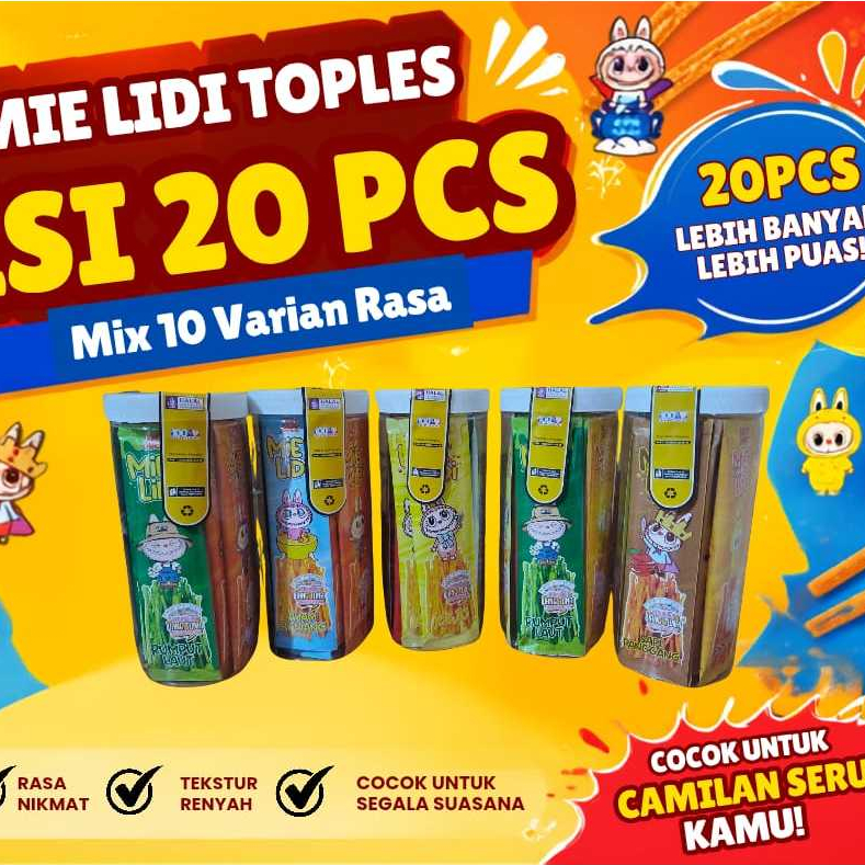 MIE LIDI KARAKTER toples  MURAH VIRAL ISI 20 PCS