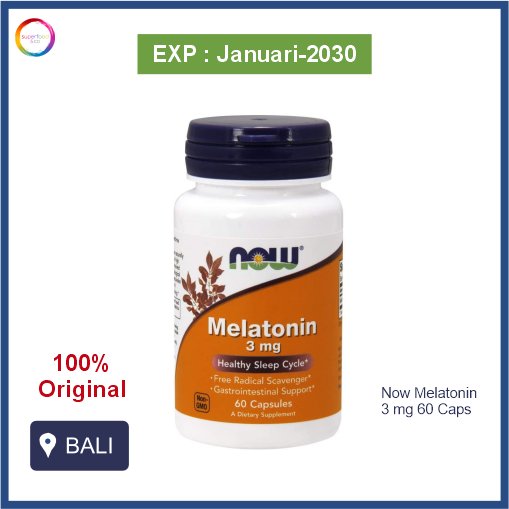 NOW Vitamin Melatonin 3 MG 60 CAPS
