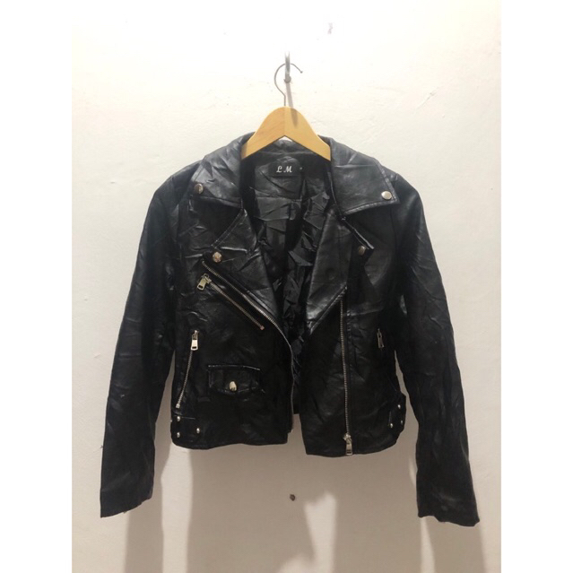 Jaket kulit ramones biker leather jacket